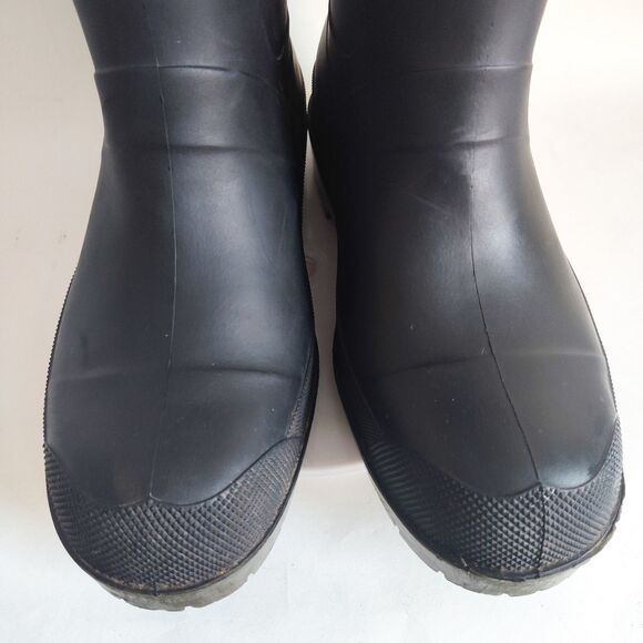 Vintage LL Bean Rain Boots Size 9 Insulated Black Rubber Womens Made In Canada - Picture 7 of 14